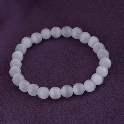 White Selenite Gemstone Bracelet