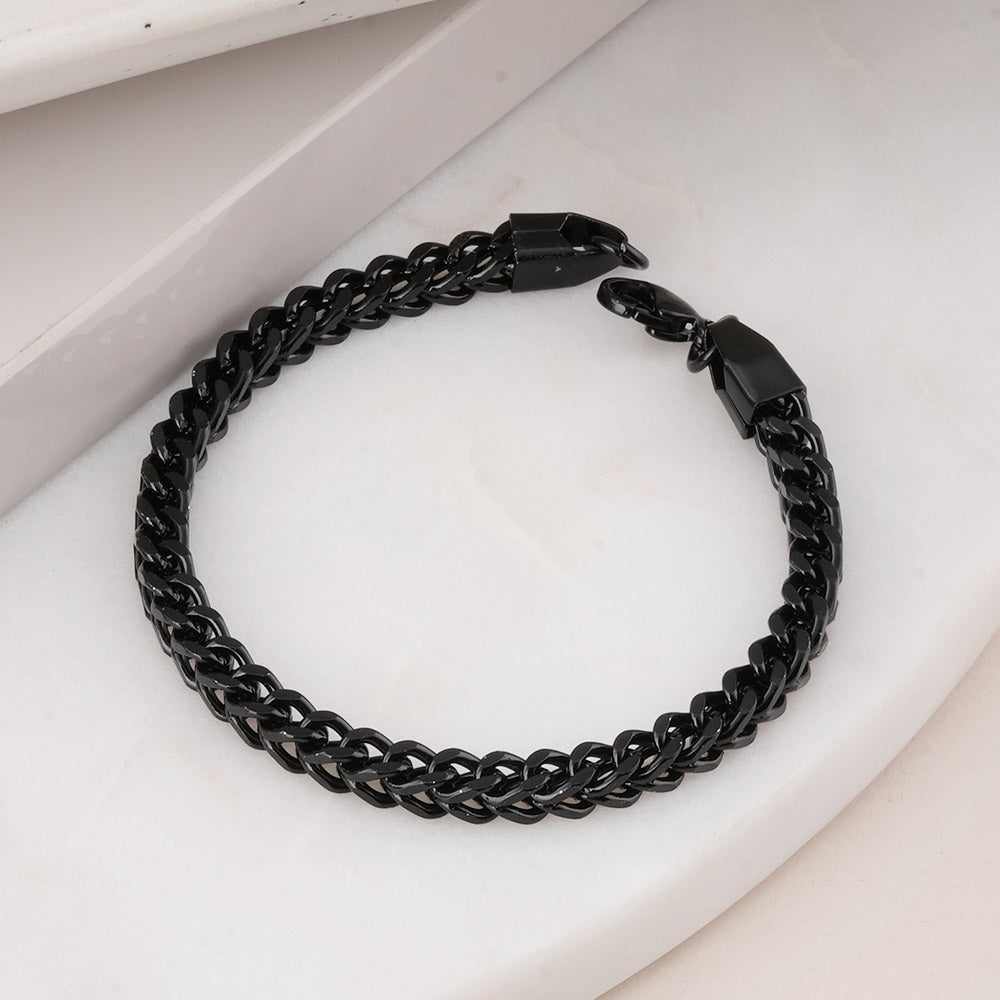Black Curb Chain Bracelet
