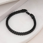 Black Curb Chain Bracelet