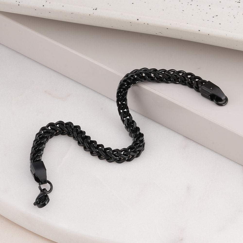 Black Curb Chain Bracelet