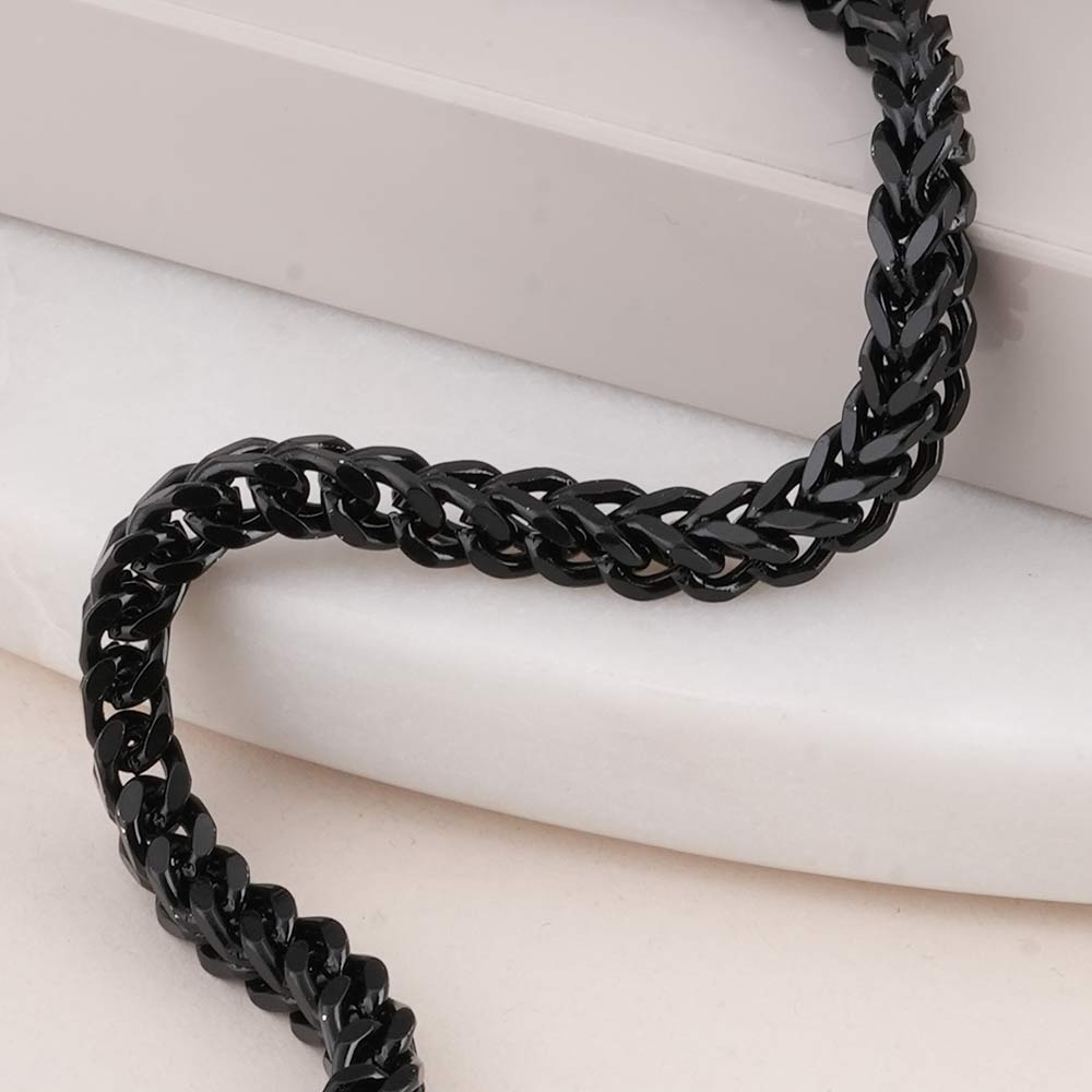 Black Curb Chain Bracelet