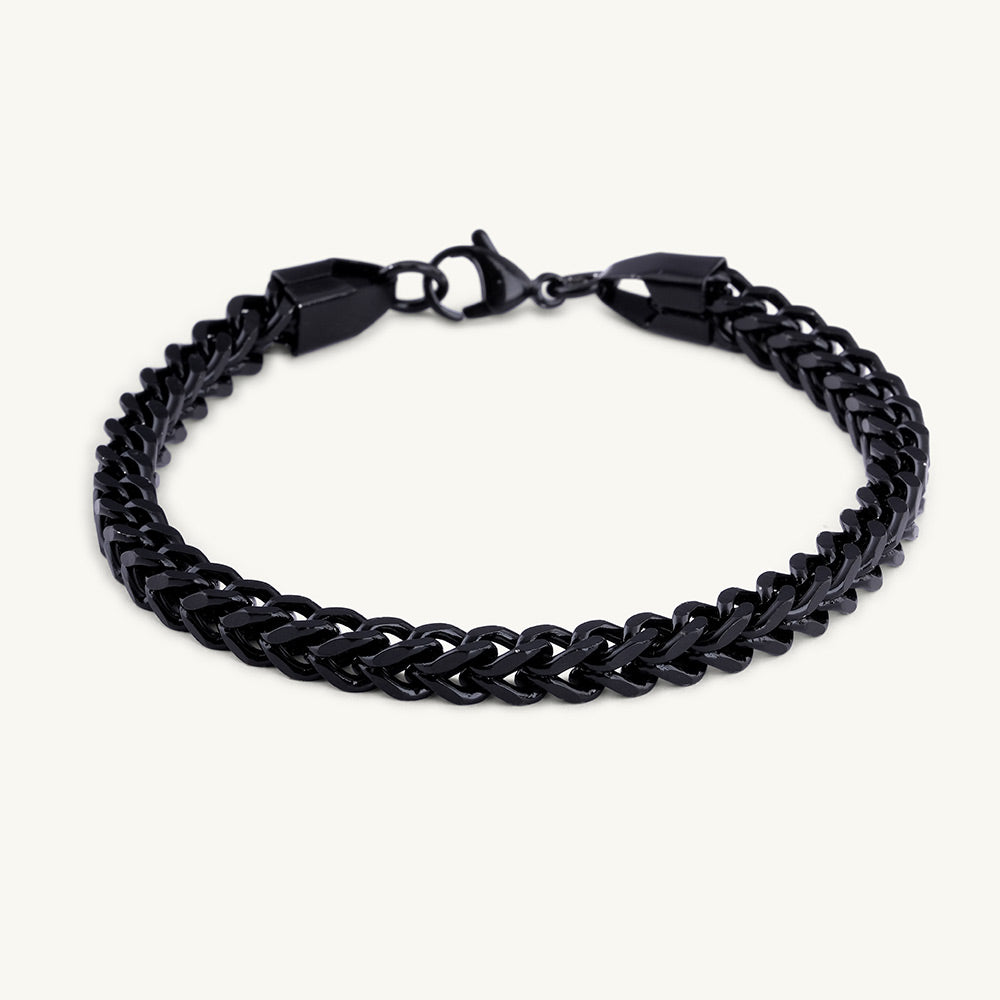 Black Curb Chain Bracelet