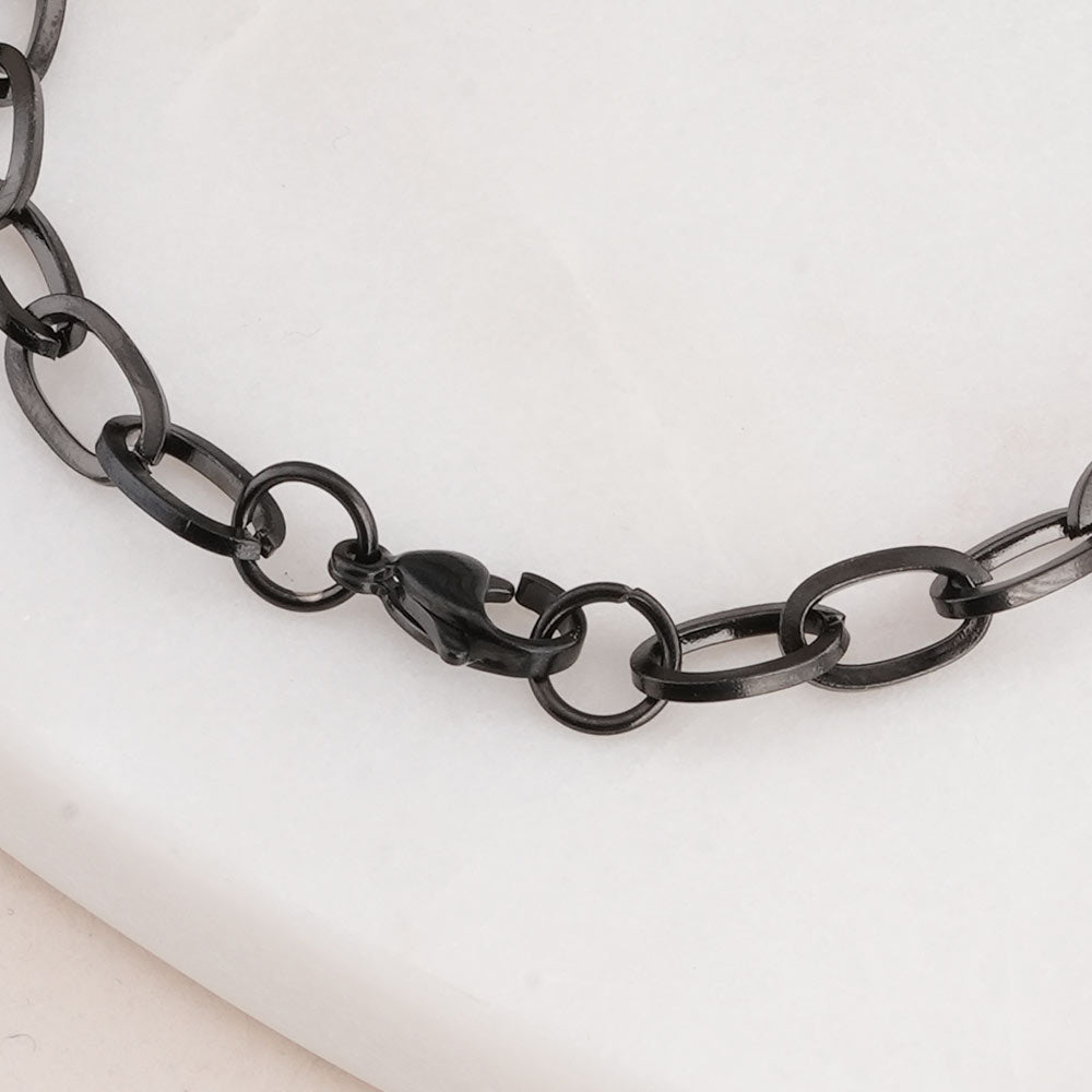 Black Cable Chain Bracelet