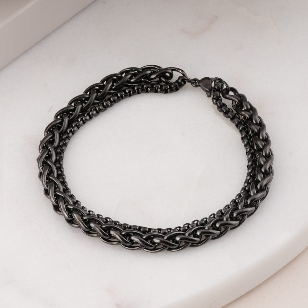 Textured Black Bracelet