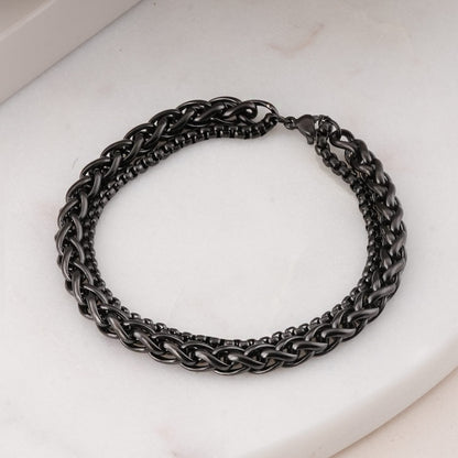 Textured Black Bracelet