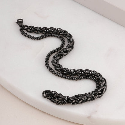 Textured Black Bracelet
