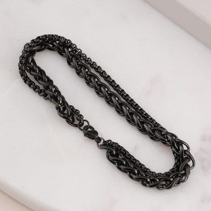 Textured Black Bracelet