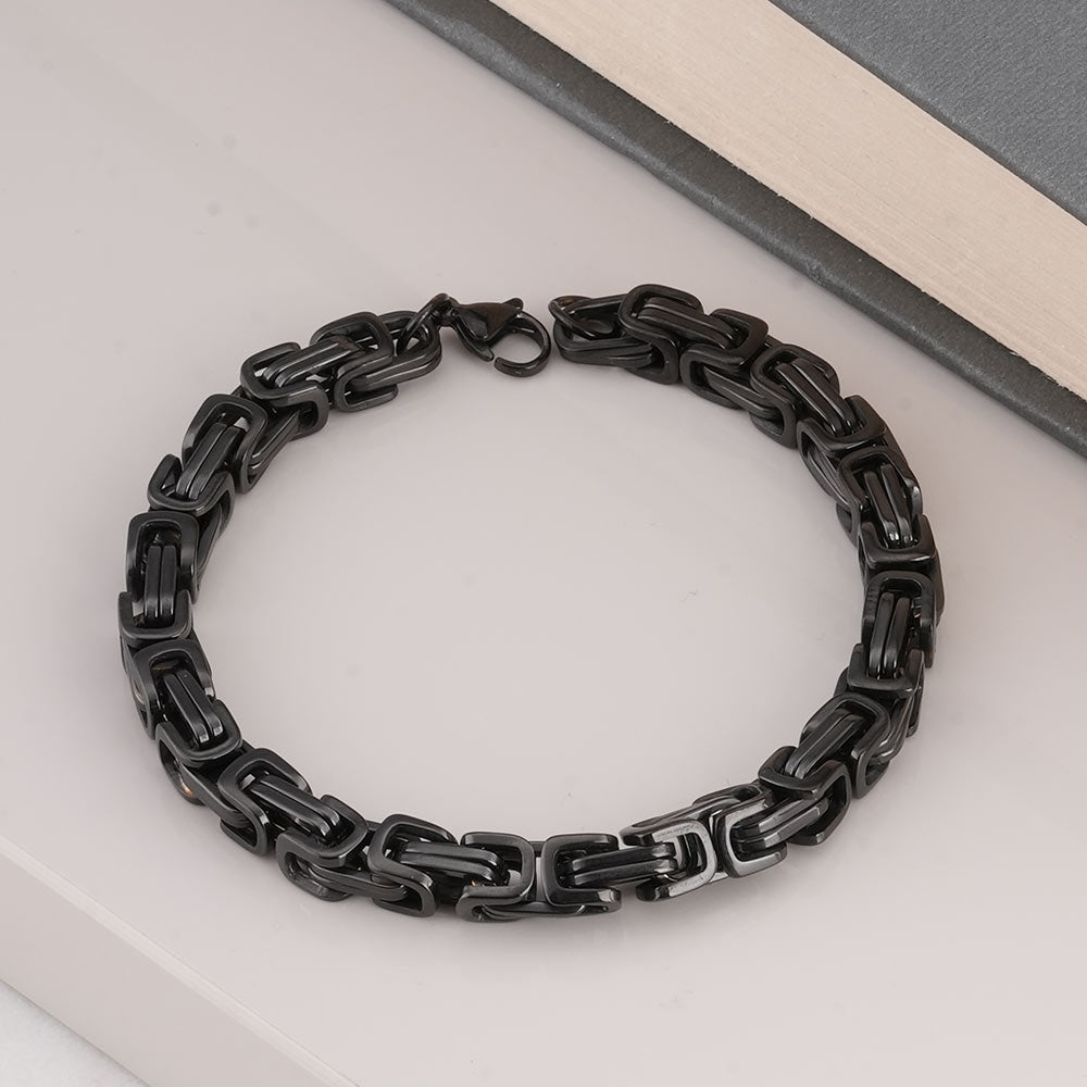 Edgy Black Link Bracelet