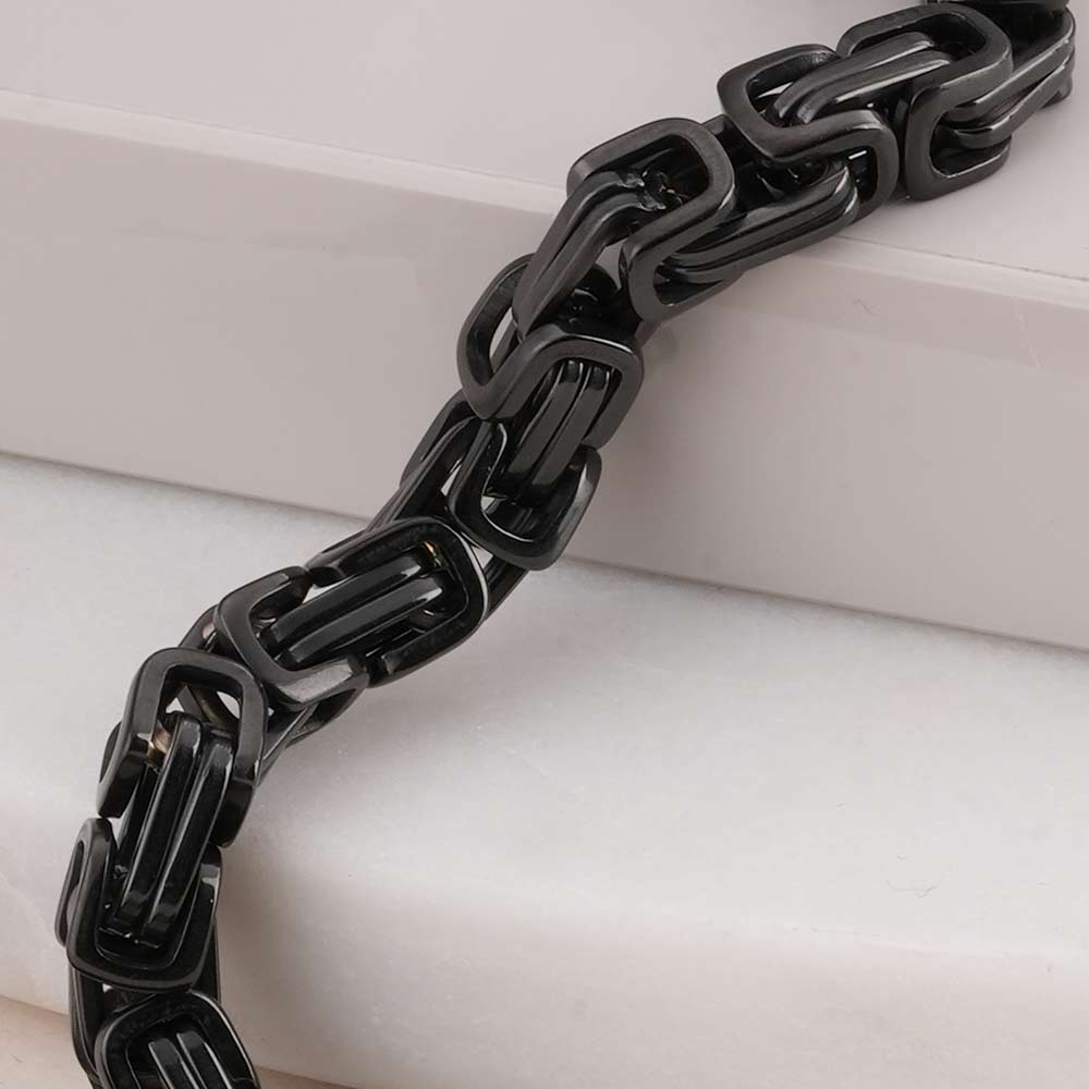 Edgy Black Link Bracelet