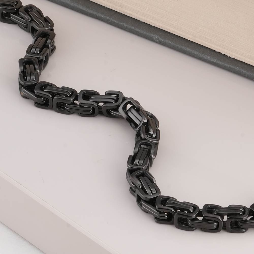 Edgy Black Link Bracelet