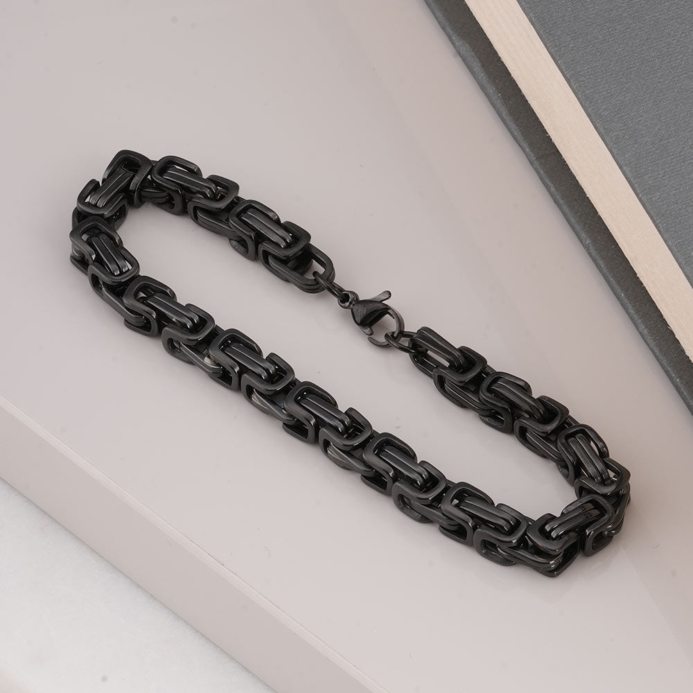 Edgy Black Link Bracelet