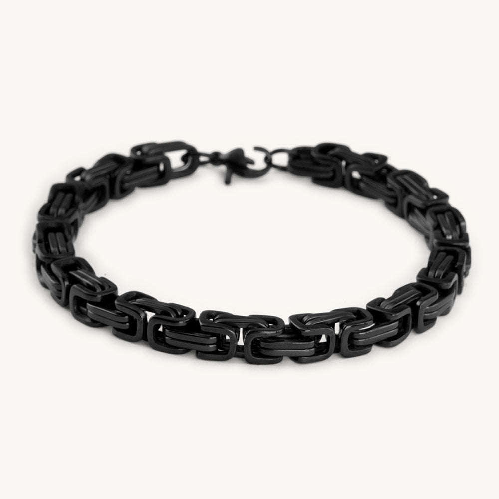 Edgy Black Link Bracelet