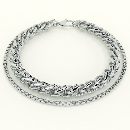 Layered Silver Bracelet