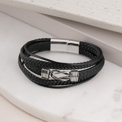 Multi-Strand Leather Bracelet
