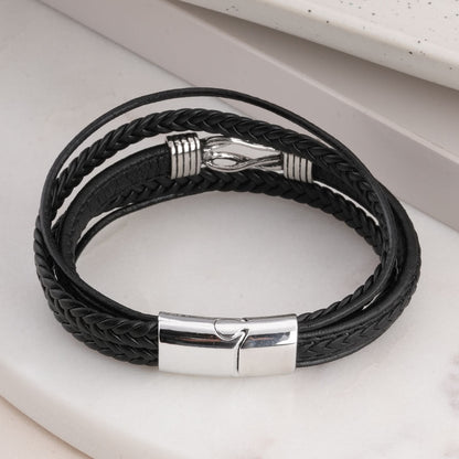 Multi-Strand Leather Bracelet