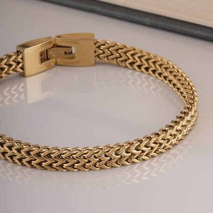 Gold Wheat Chain Bracelet