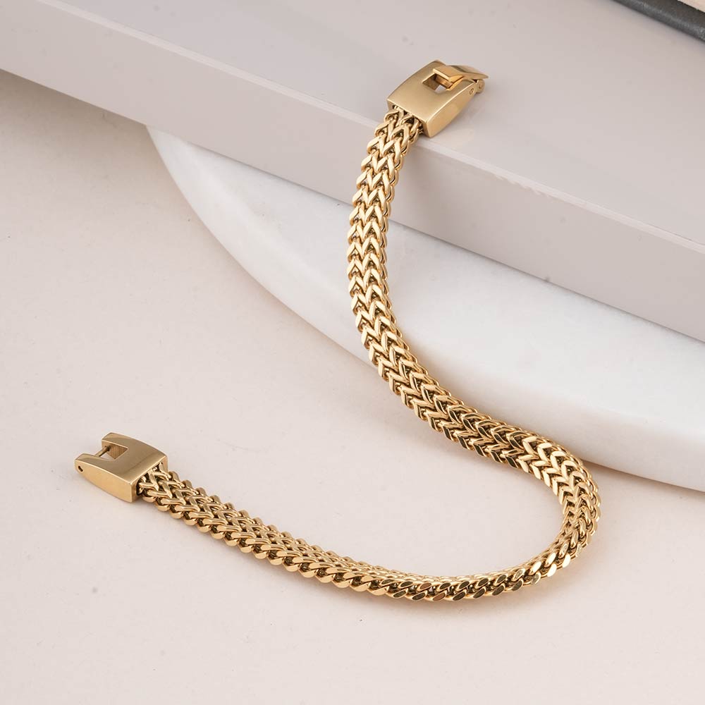 Gold Wheat Chain Bracelet