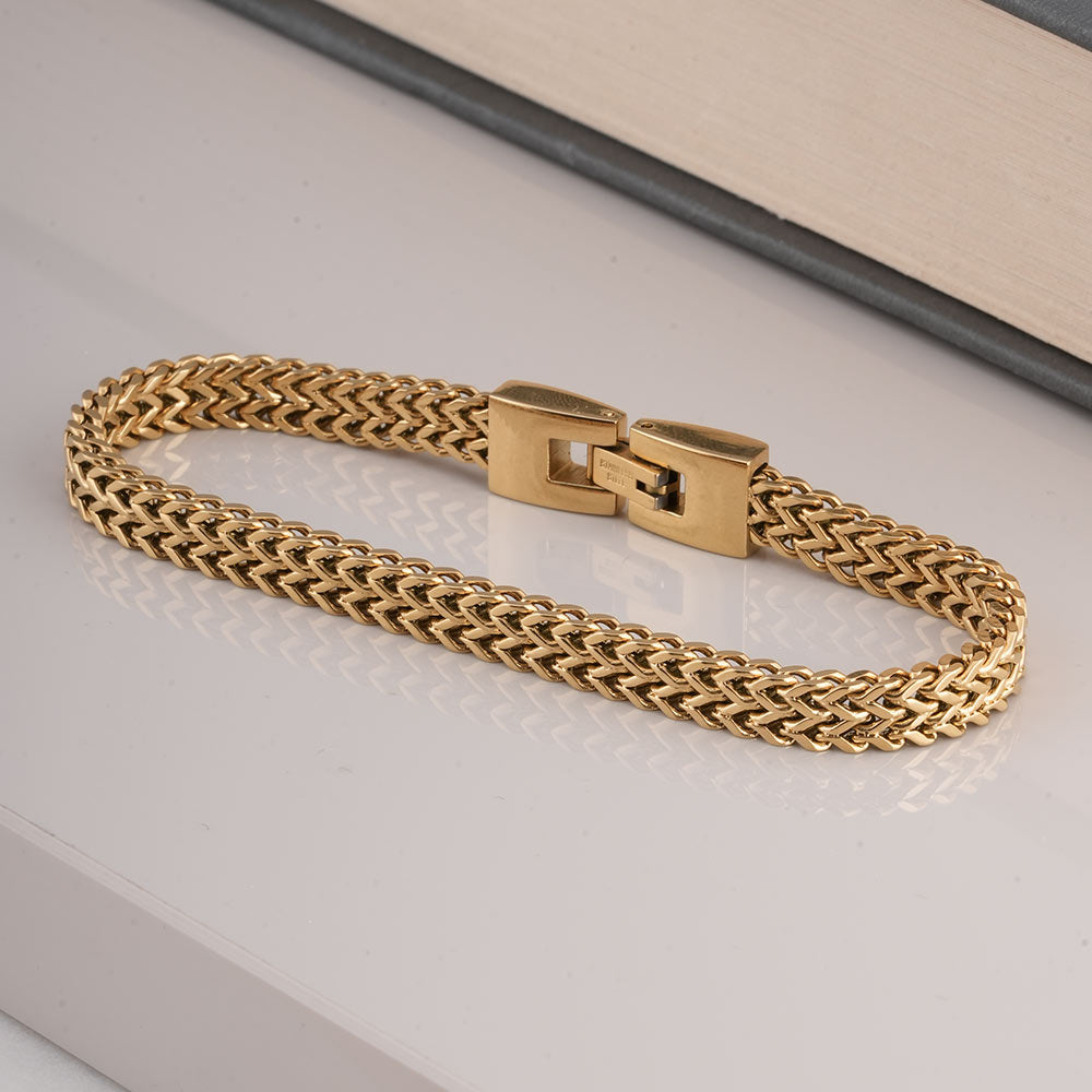 Gold Wheat Chain Bracelet