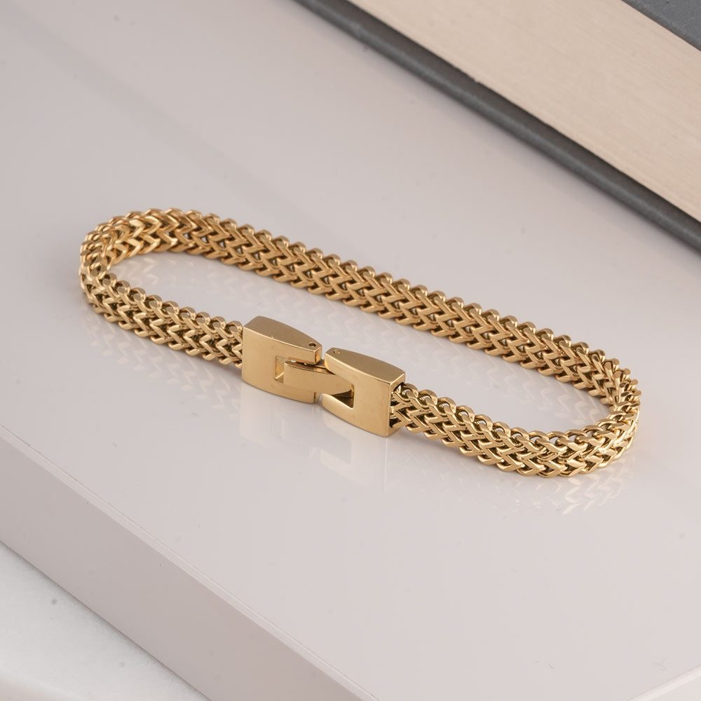 Gold Wheat Chain Bracelet