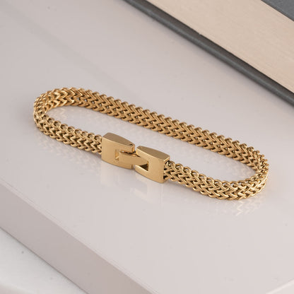 Gold Wheat Chain Bracelet