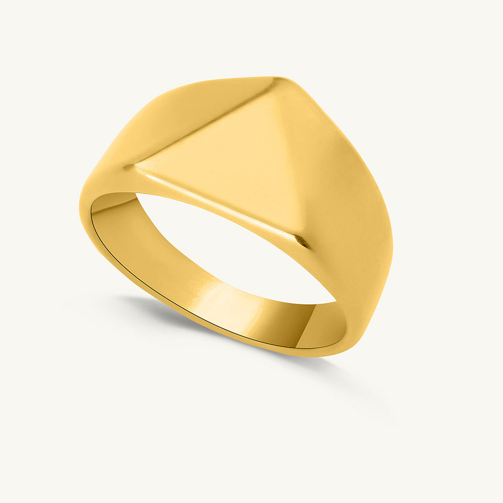 Bold Geometric Gold Ring
