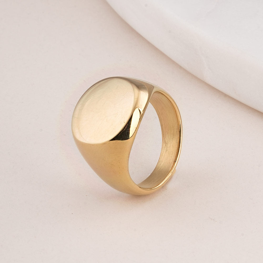 Classic Gold Circle Ring