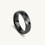 Classy Triangular Black Ring