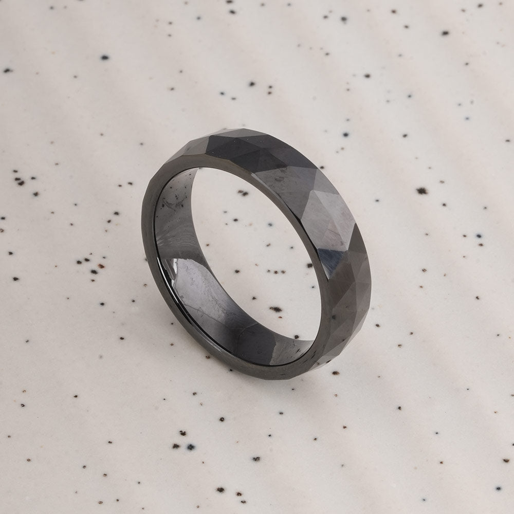 Classy Triangular Black Ring