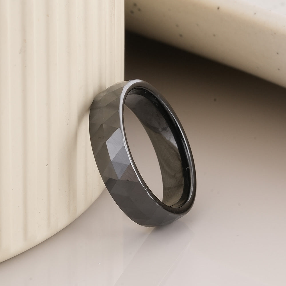 Classy Triangular Black Ring