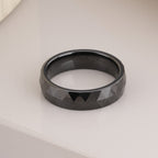 Classy Triangular Black Ring