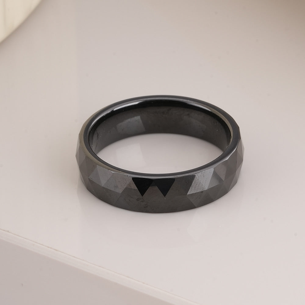 Classy Triangular Black Ring