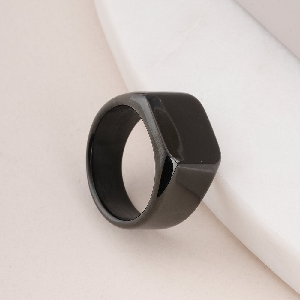 Classic Black Square Ring