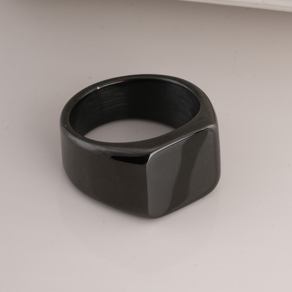 Classic Black Square Ring