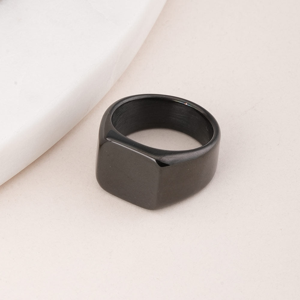 Classic Black Square Ring