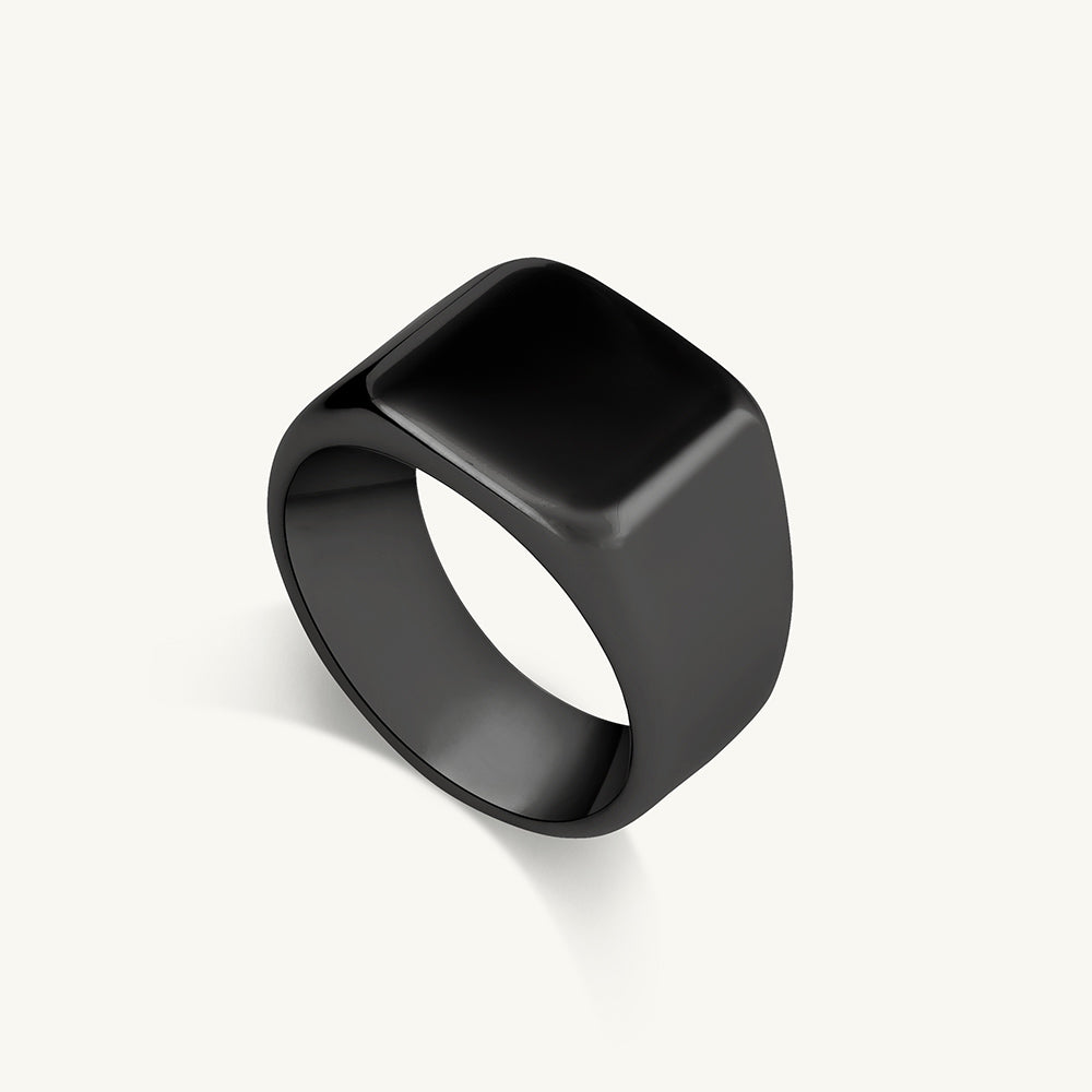 Classic Black Square Ring