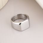 Classic Silver Square Ring