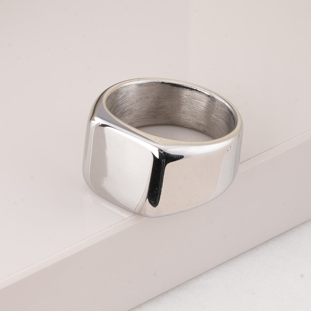 Classic Silver Square Ring