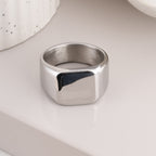 Classic Silver Square Ring