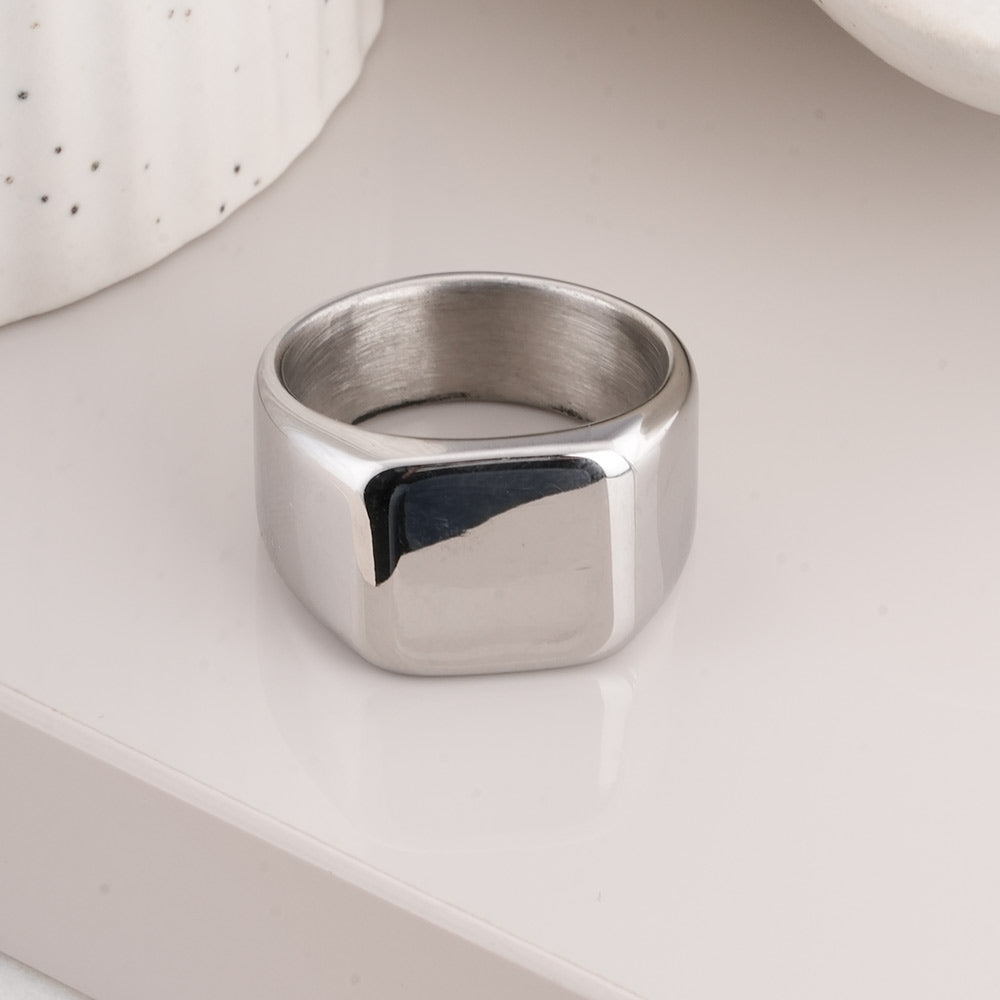 Classic Silver Square Ring