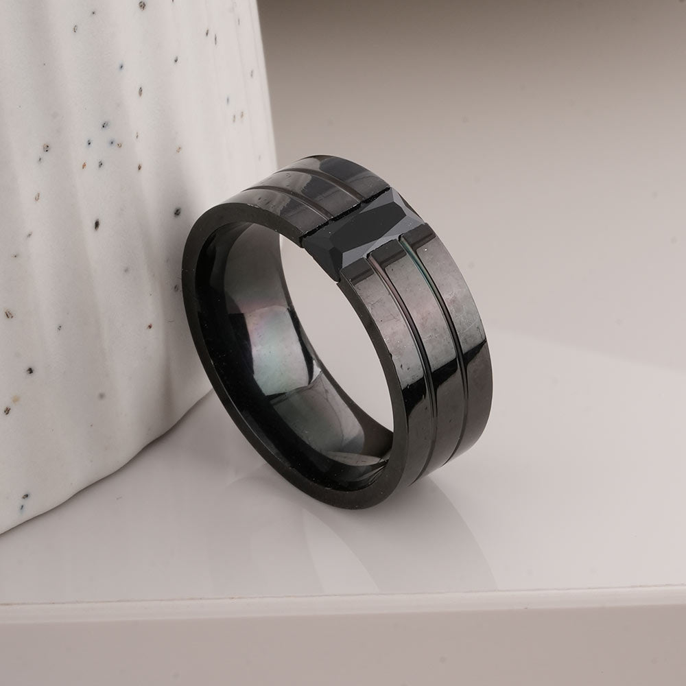 Dazzling Black Stone Ring
