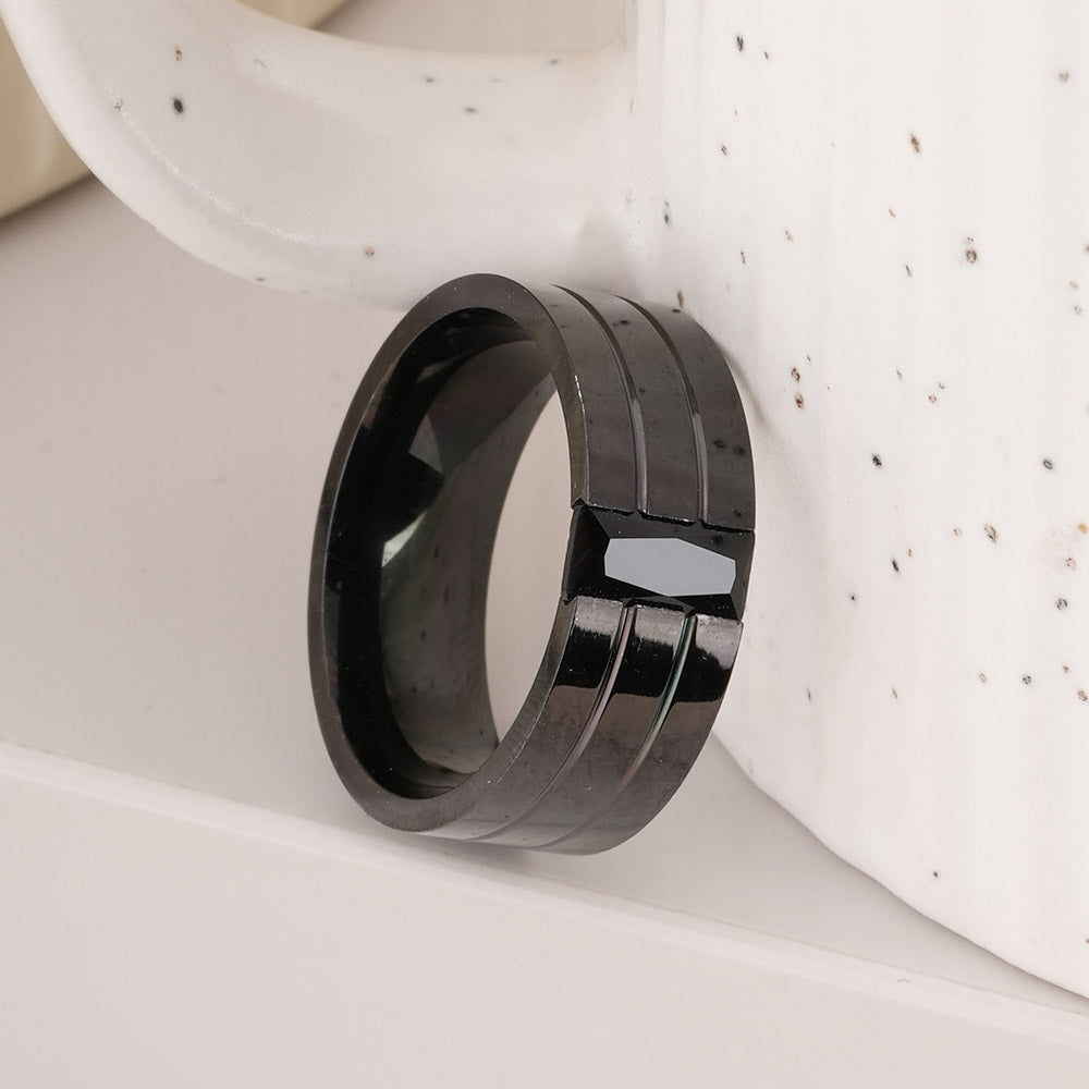 Dazzling Black Stone Ring