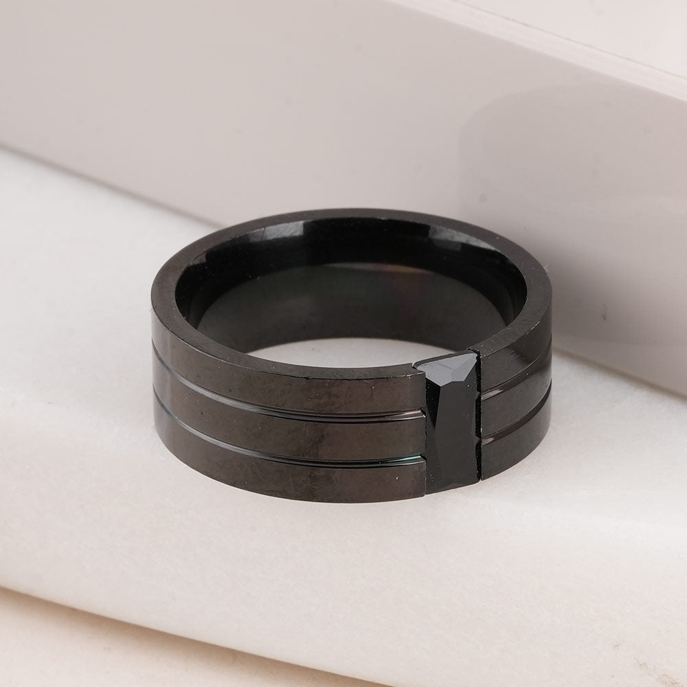 Dazzling Black Stone Ring