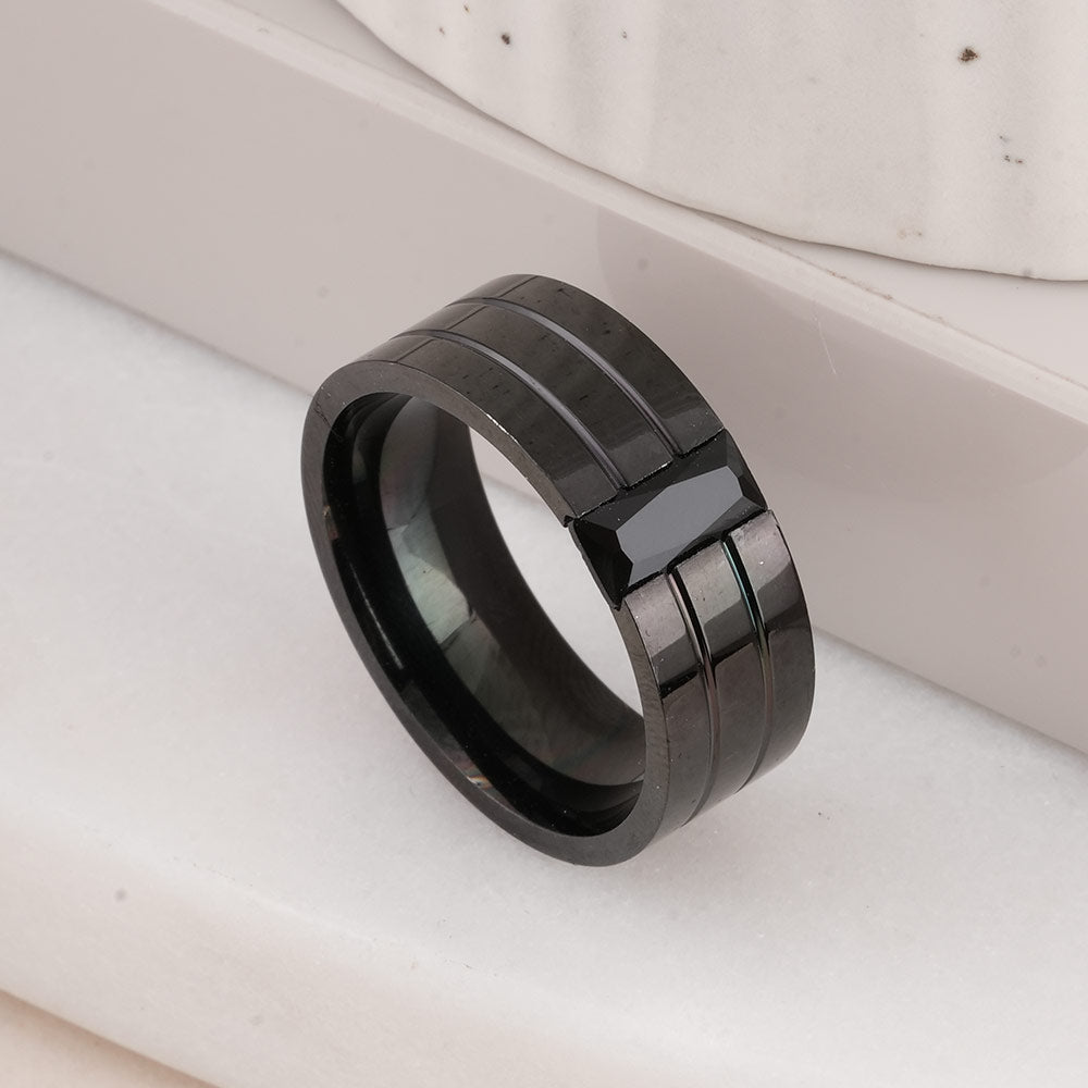 Dazzling Black Stone Ring