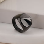 Classic Black Circle Ring