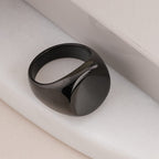 Classic Black Circle Ring