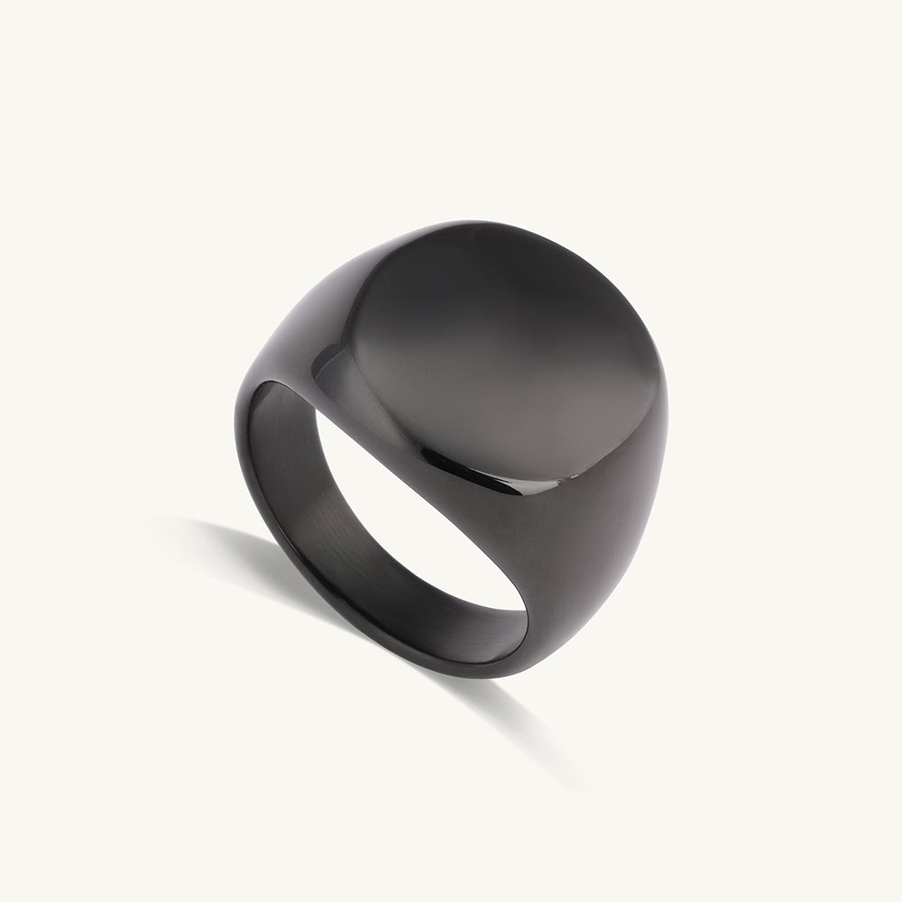 Classic Black Circle Ring
