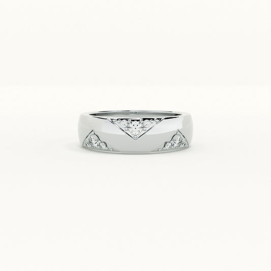 Triad of Love 925 Silver Men's Band