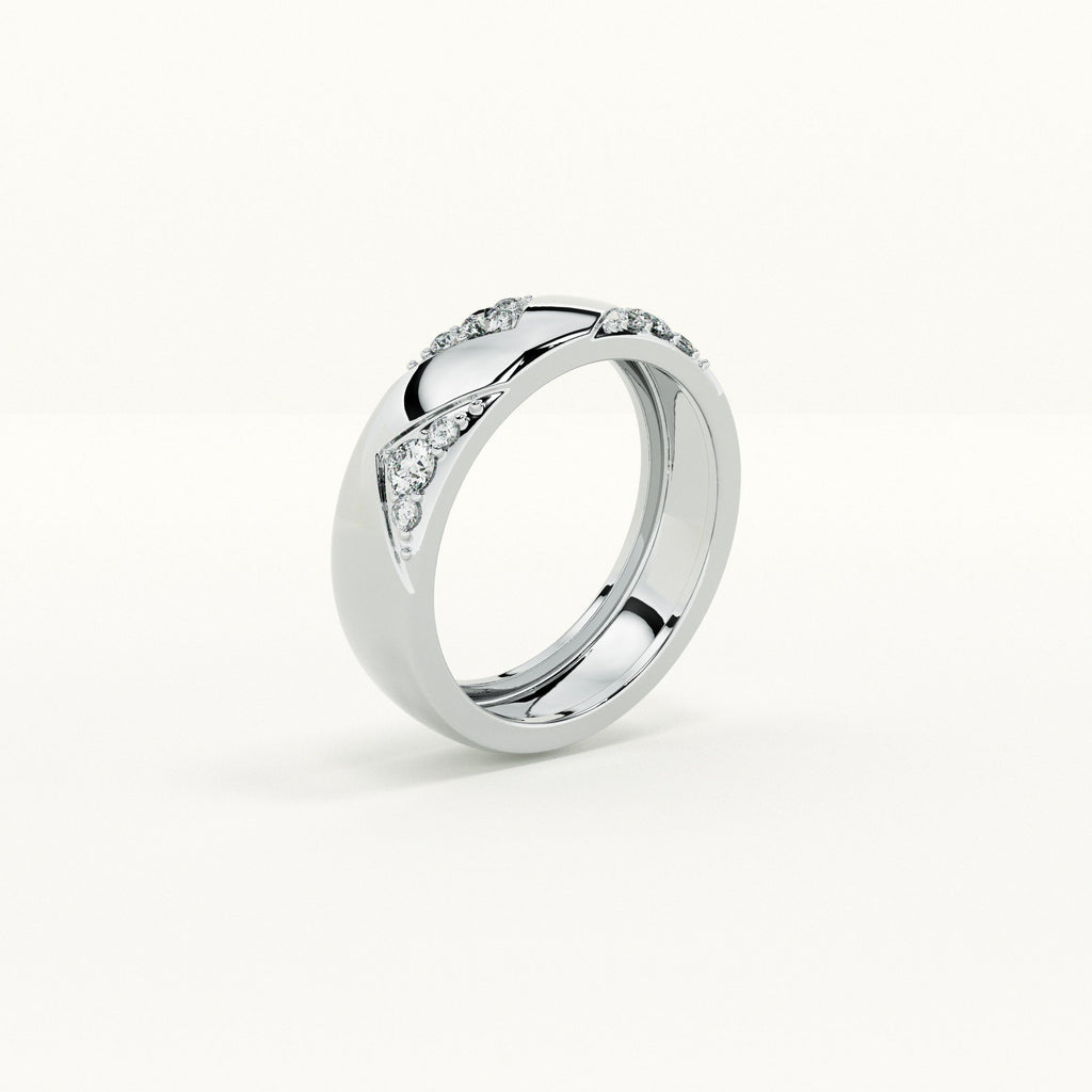 Triad of Love 925 Silver Men's Band