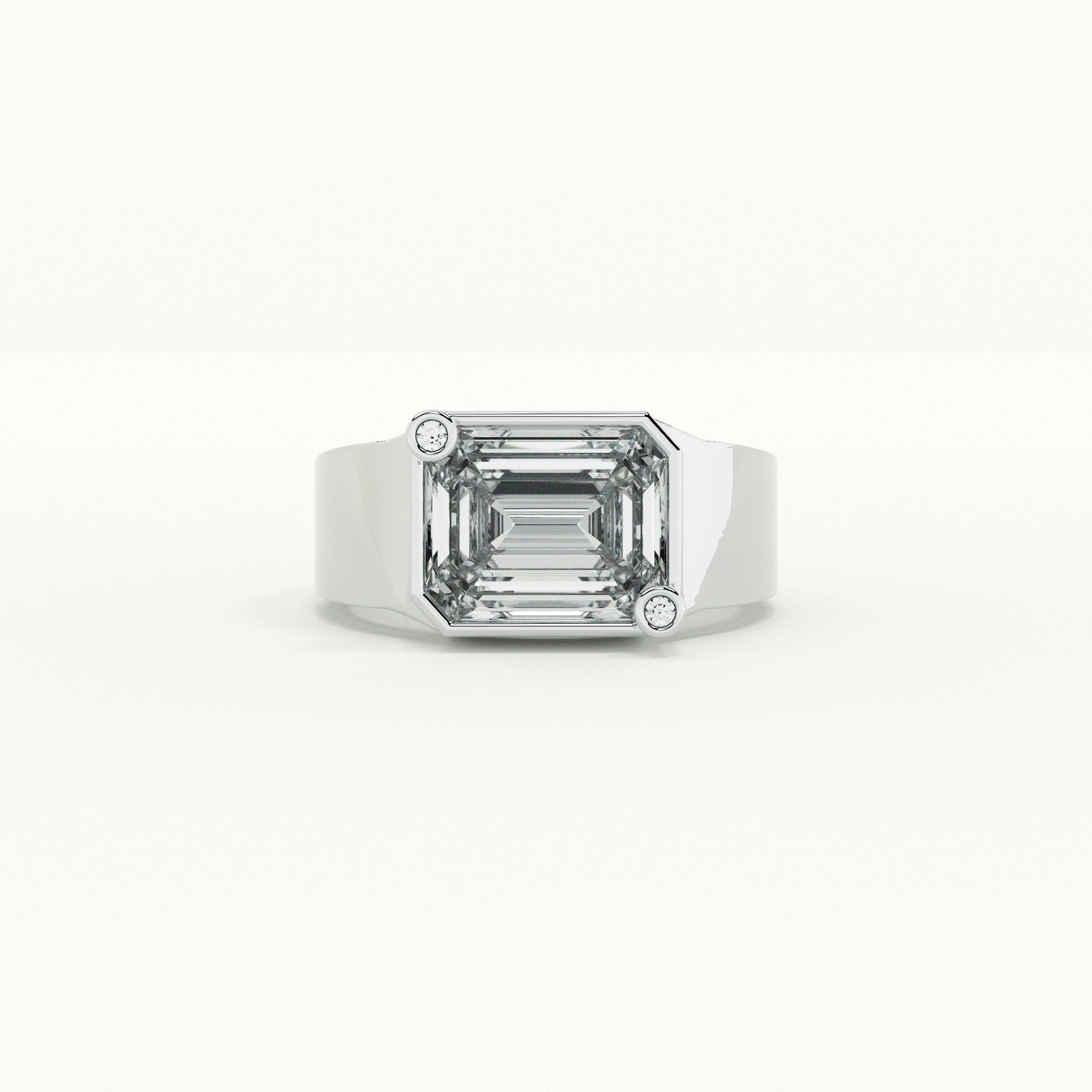 Dual Stone Set Stratum 925 Silver Men's Ring