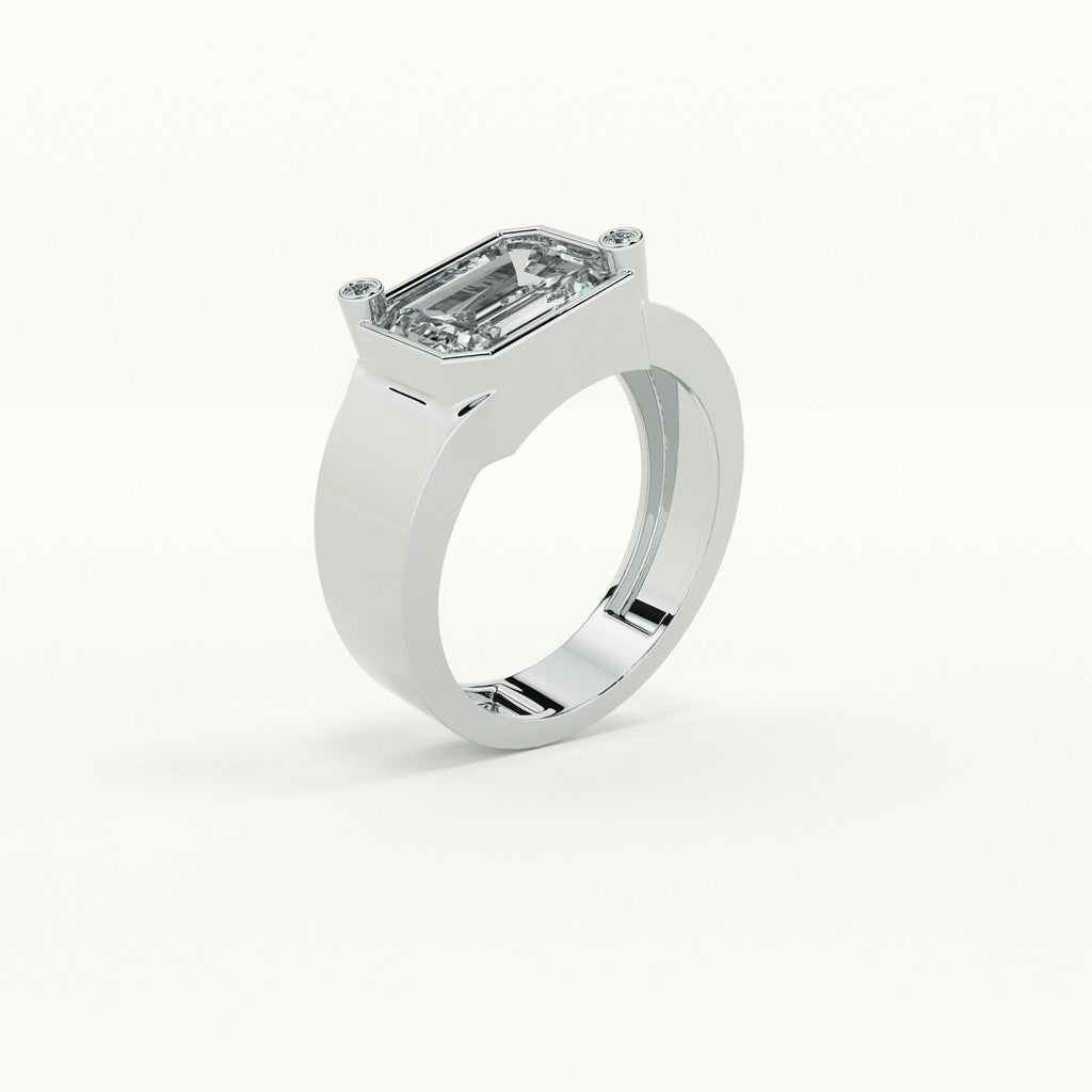 Dual Stone Set Stratum 925 Silver Men's Ring